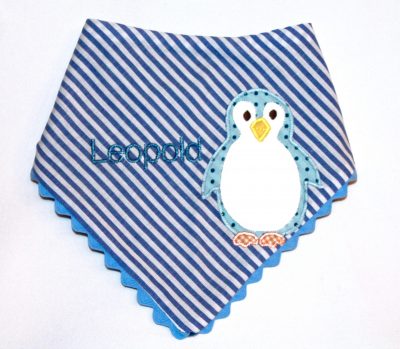 Halstuch mit Name und Motiv - mittelblau