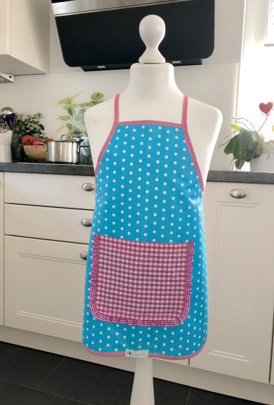 Schürze für Kinder - türkis/pink