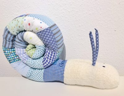 Schecke XL mit Name - mittelblau