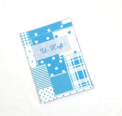 U-Heft Hülle - türkis patchwork