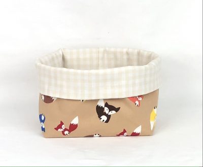 Stoffkorb klein beige/Fuchs