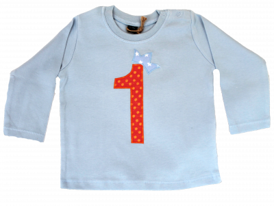 Langärmliges T-Shirt hellblau 2