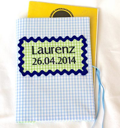 U-Heft Hülle - hellblau/grün